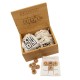 Indy X & O (Noughts & Crosses) Wooden Pebble Game - 24pc - Wooden Display Box`